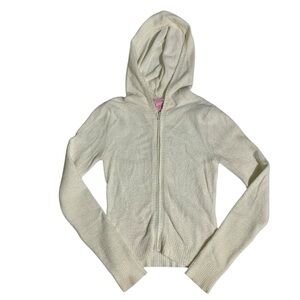 Cozy Cream Hooded Sweatshirt Full Zip- 3000